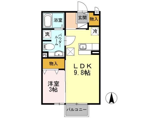 ジェネスONE神園の物件間取画像